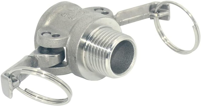 Varmhus Male Pipe Threads x 1/2" Type B Trash Pump Adapter Female Camlock,Type B Hose Fitting,Stainless Steel 316 - Image 4